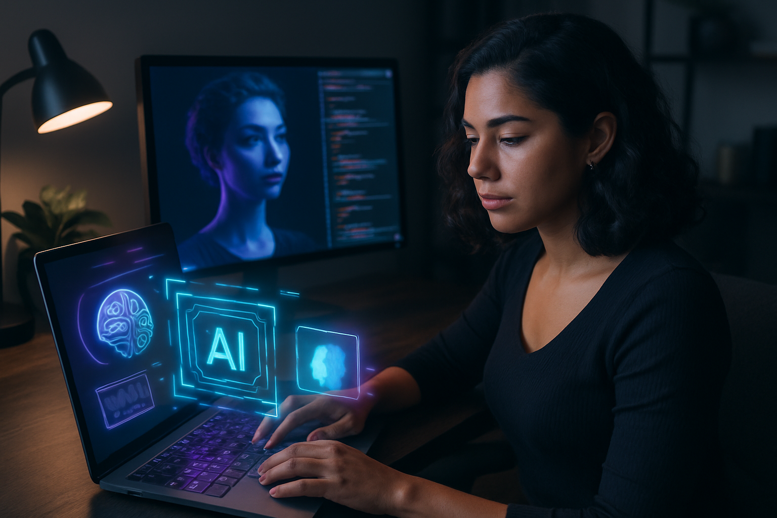 Freelancer usando inteligencia artificial para multiplicar sus ingresos